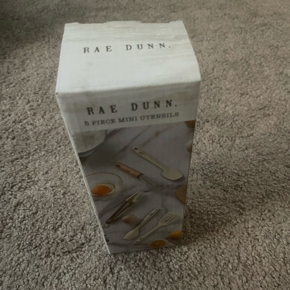 Rae Dunn White and Cream Mini Utensils Set